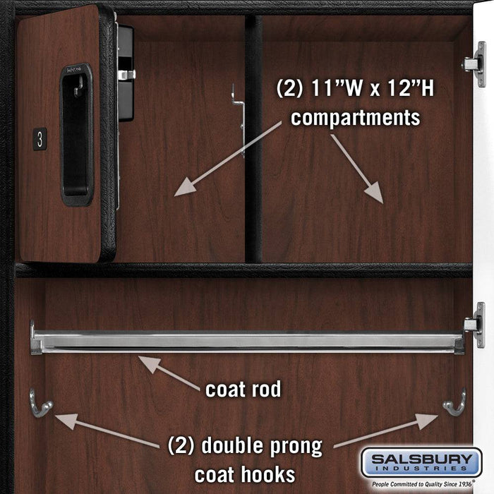 Salsbury 24" Wide Designer Wood Gear Locker - 6 Feet High - 24 Inches Deep