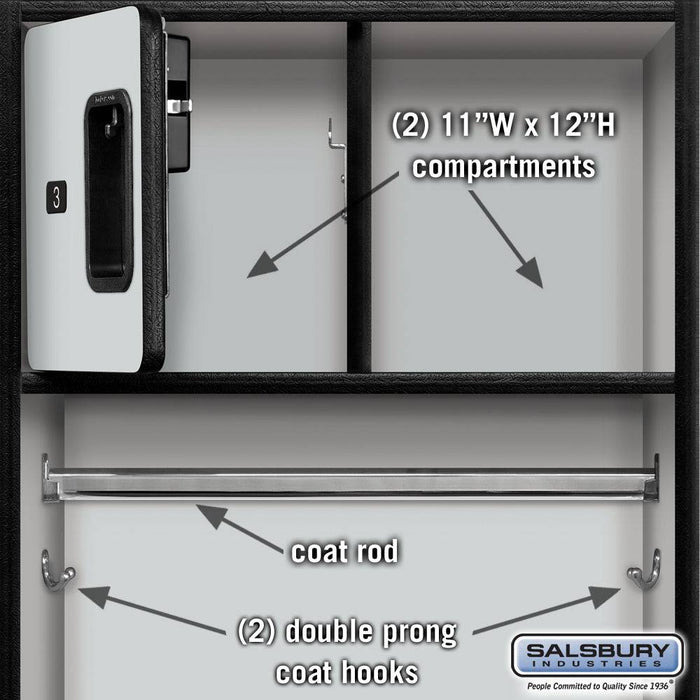 Salsbury 24" Wide Designer Wood Open Access Locker - 6 Feet High - 18 Inches Deep