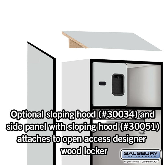 Salsbury 24" Wide Designer Wood Open Access Locker - 6 Feet High - 18 Inches Deep