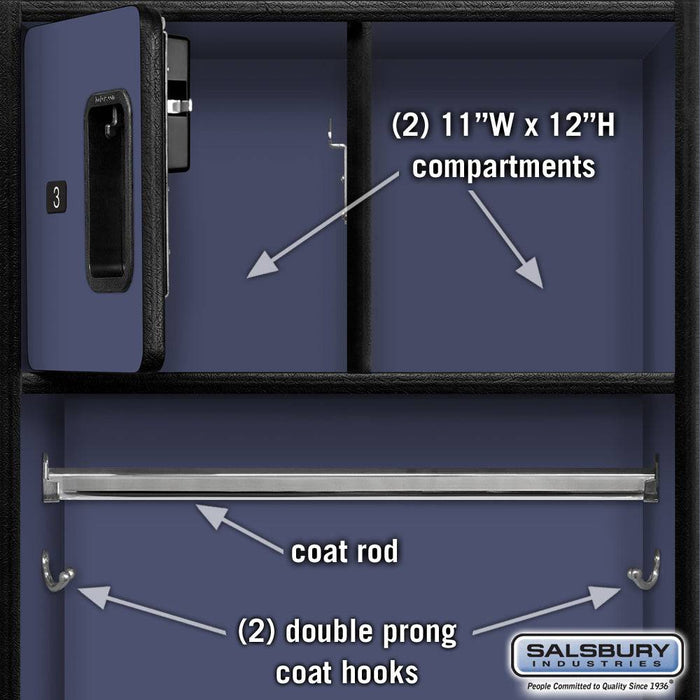 Salsbury 24" Wide Designer Wood Open Access Locker - 6 Feet High - 18 Inches Deep