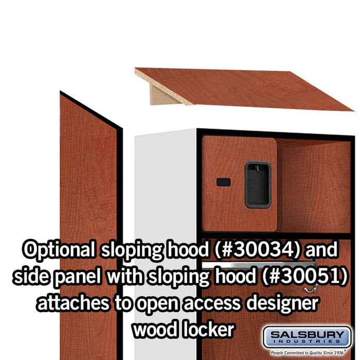 Salsbury 24" Wide Designer Wood Open Access Locker - 6 Feet High - 18 Inches Deep