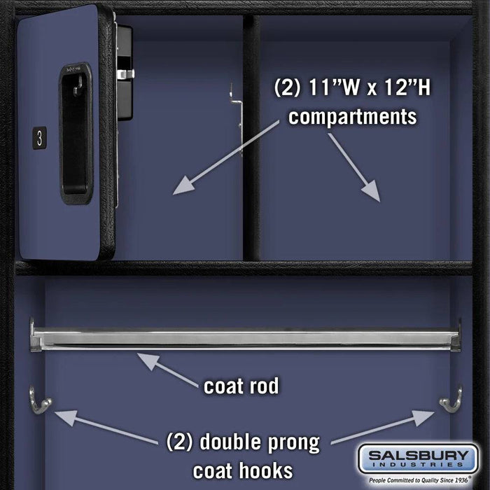 Salsbury 24" Wide Designer Wood Open Access Locker - 6 Feet High - 24 Inches Deep