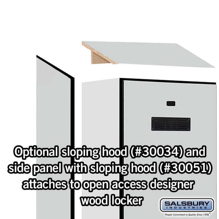 Salsbury Sloping Hood - for Open Access Designer Locker and Designer Gear Locker - 18 Inches Deep