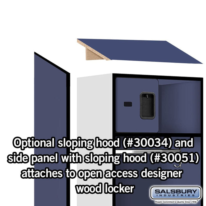 Salsbury Sloping Hood - for Open Access Designer Locker and Designer Gear Locker - 18 Inches Deep