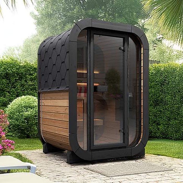 SaunaLife Model CL3G Cube-Series Outdoor 2-Person Home Sauna Kit (SAK23721) - Sweatfully