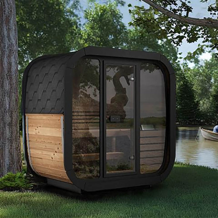SaunaLife Model CL4G 3-Person Cube-Series Luxury Wooden Outdoor Home Sauna Kit [SL-MODELCL4G] (SAK92610) - Sweatfully