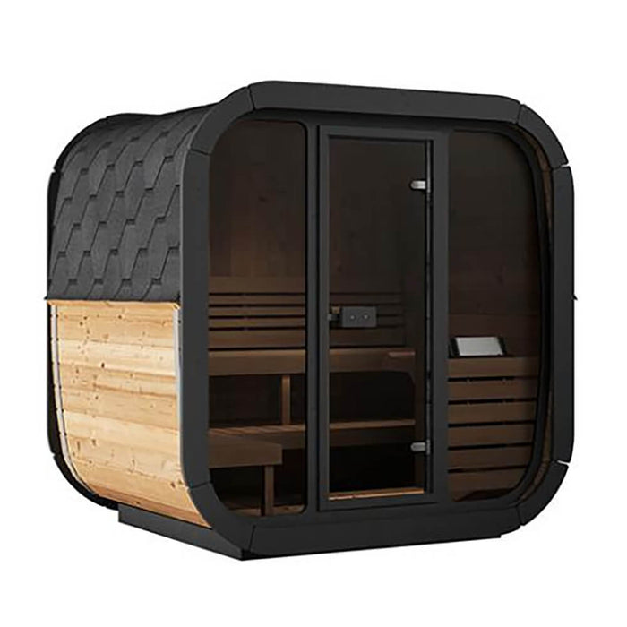 SaunaLife Model CL5G 4-Person Cube-Series Luxury Wooden Outdoor Home Sauna Kit [SL-MODELCL5G] (SAK91835) - Sweatfully