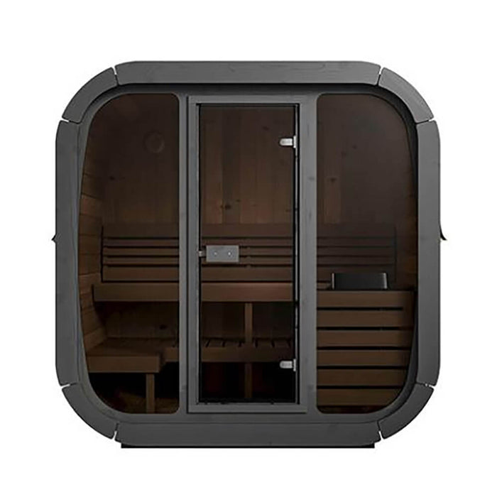 SaunaLife Model CL5G 4-Person Cube-Series Luxury Wooden Outdoor Home Sauna Kit [SL-MODELCL5G] (SAK91835) - Sweatfully