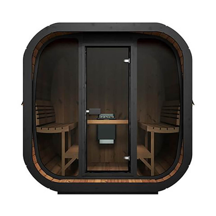 SaunaLife Model CL7G 6-Person Cube-Series Luxury Wooden Outdoor Home Sauna Kit [SL-MODELCL7G] (SAK95274) - Sweatfully
