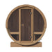 SaunaLife Model E7G Ergo Series 4-Person Outdoor Sauna Barrel With Glass Front [SL-MODELE7G] (SAK81934) - Sweatfully