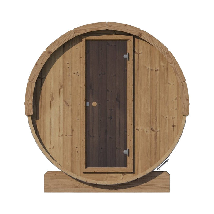 SaunaLife Model E8 Ergo Series 6-Person Outdoor Thermo-Spruce Sauna Barrel [SL-MODELE8] (SAK31809) - Sweatfully