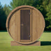 SaunaLife Model E8 Ergo Series 6-Person Outdoor Thermo-Spruce Sauna Barrel [SL-MODELE8] (SAK31809) - Sweatfully