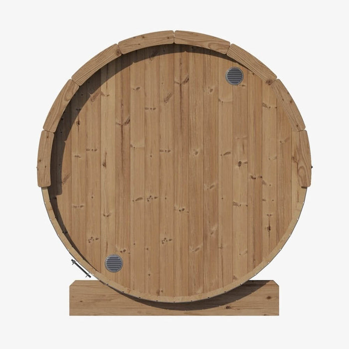SaunaLife Model E8 Ergo Series 6-Person Outdoor Thermo-Spruce Sauna Barrel [SL-MODELE8] (SAK31809) - Sweatfully