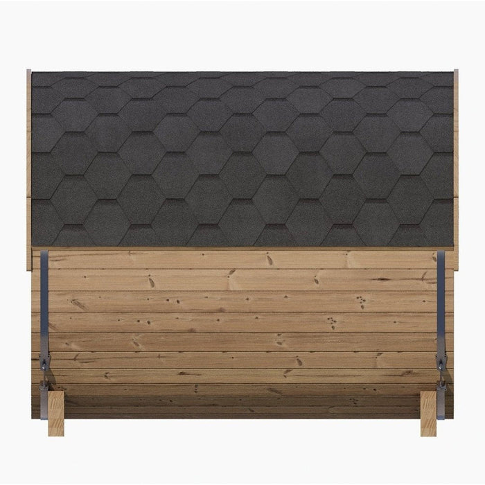 SaunaLife Model E8 Ergo Series 6-Person Outdoor Thermo-Spruce Sauna Barrel [SL-MODELE8] (SAK31809) - Sweatfully