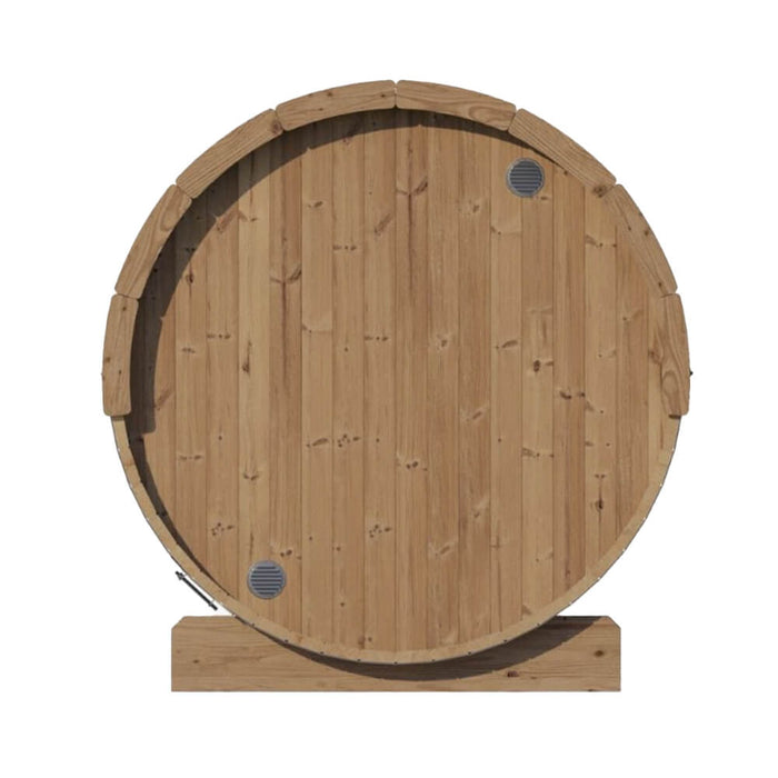 SaunaLife Model E8G Ergo Series 6-Person Outdoor Sauna Barrel With Tempered Glass Front [SL-MODELE8G] (SAK92814) - Sweatfully