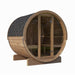 SaunaLife Model E8G Ergo Series 6-Person Outdoor Sauna Barrel With Tempered Glass Front [SL-MODELE8G] (SAK92814) - Sweatfully