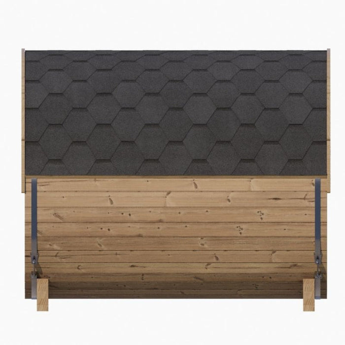 SaunaLife Model E8G Ergo Series 6-Person Outdoor Sauna Barrel With Tempered Glass Front [SL-MODELE8G] (SAK92814) - Sweatfully