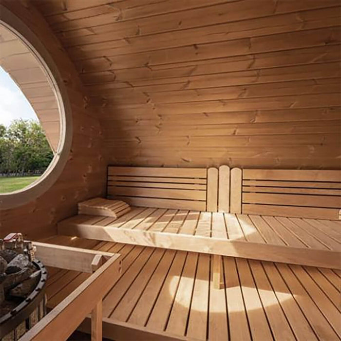 SaunaLife Model G11 8-Person Garden-Series Luxury Wooden Outdoor Home Sauna Kit [SL-MODELG11] (SAK72683) - Sweatfully