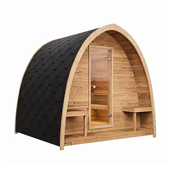 SaunaLife Model G3 Garden-Series Luxury Wooden Outdoor Home Sauna Kit [SL-MODELG3] (SAK94768) - Sweatfully