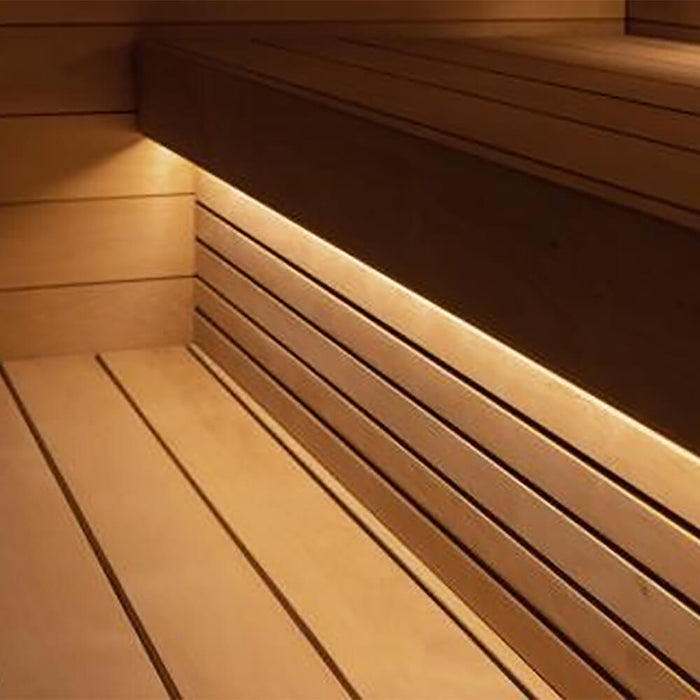 SaunaLife Model G7 6-Person Pre-Assembled Luxury Outdoor Home Sauna With Thermo-Pine Exterior Cladding [SL-MODELG7] (SAK57193) - Sweatfully