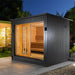 SaunaLife Model G7 6-Person Pre-Assembled Luxury Outdoor Home Sauna With Thermo-Pine Exterior Cladding [SL-MODELG7] (SAK57193) - Sweatfully