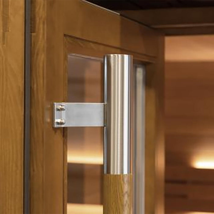 SaunaLife Model G7 6-Person Pre-Assembled Luxury Outdoor Home Sauna With Thermo-Pine Exterior Cladding [SL-MODELG7] (SAK57193) - Sweatfully