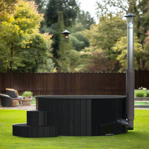 SaunaLife Model S4B Premium 6-Person Home Wood-Burning Hot Tub [SL-MODELS4] (SAK72531) - Sweatfully