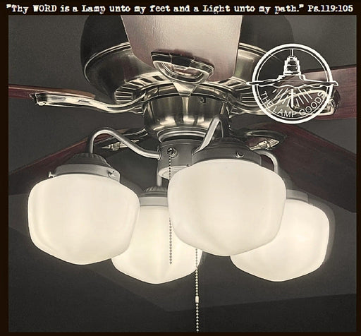 Schoolhouse Milk Glass Ceiling Fan LIGHT KIT - Sweatfully
