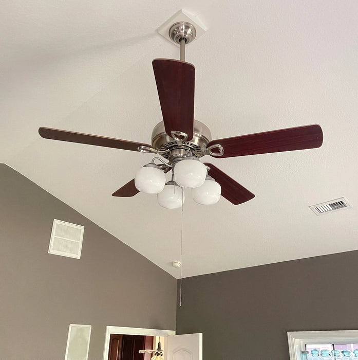 Schoolhouse Milk Glass Ceiling Fan LIGHT KIT - Sweatfully
