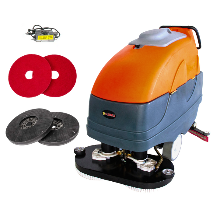 RT120 34" Self-Propelled Floor Scrubber Machine, 33-gal Tank, 75,000 sqft/h - Sweatfully