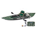 Sea Eagle 385FTA FastTrack 2 Persons Angler Inflatable Hunter Green Fishing Kayak, 12FT [385FTA] (SAK80139) - Sweatfully