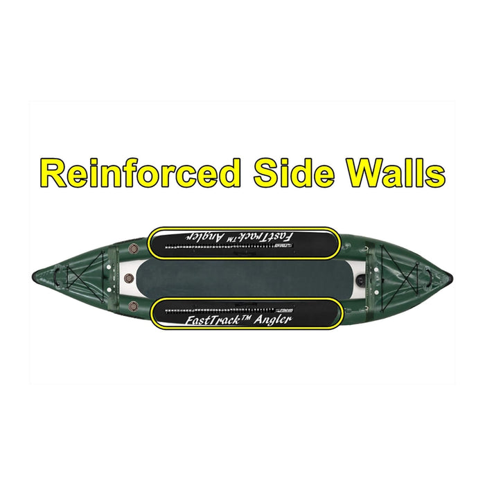 Sea Eagle 385FTA FastTrack 2 Persons Angler Inflatable Hunter Green Fishing Kayak, 12FT [385FTA] (SAK80139) - Sweatfully
