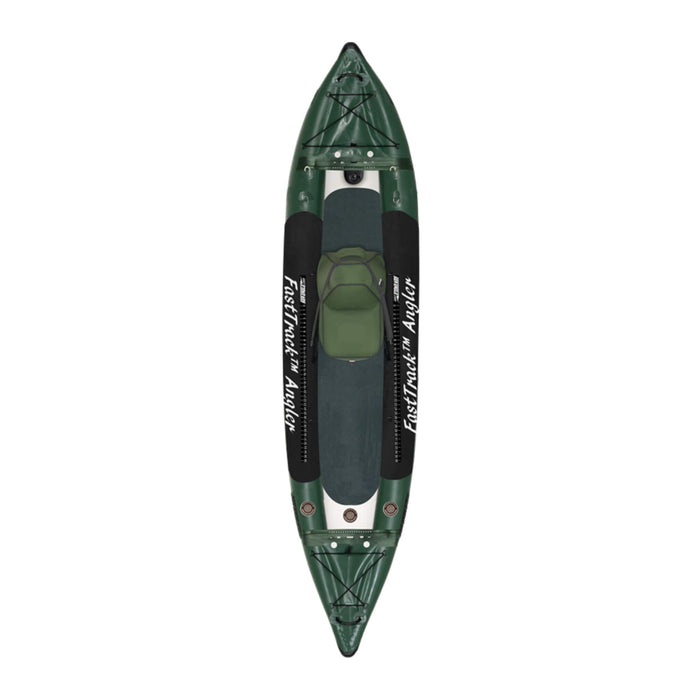 Sea Eagle 385FTA FastTrack 2 Persons Angler Inflatable Hunter Green Fishing Kayak, 12FT [385FTA] (SAK80139) - Sweatfully