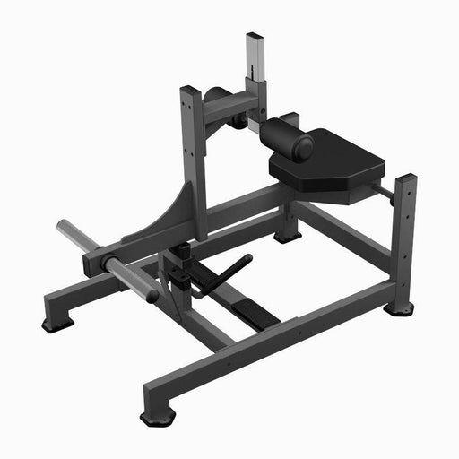 Excel Seated Calf Raise - Muscle D Fitness - Plate Load Foot Extension - Adjustable Roller Pads - Sweatfully