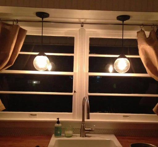 Antique Seeded Glass Pendant Light - Sweatfully