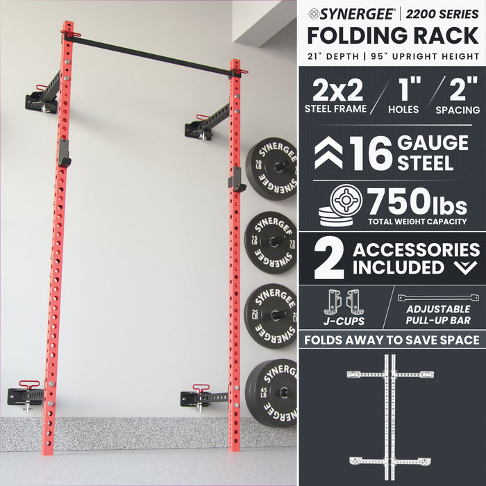 Synergee 2200 Series Folding Squat Rack - Sweatfully