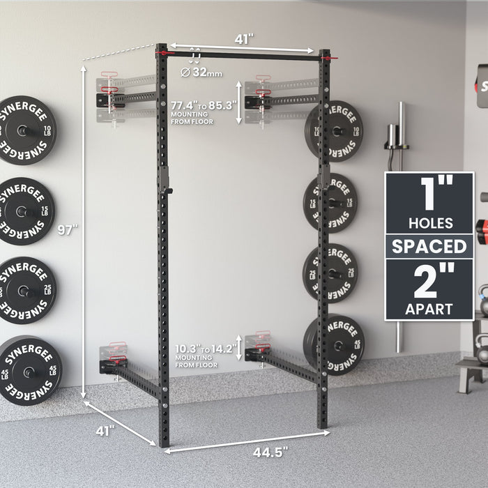 Synergee 2200 Series Folding Squat Rack - Sweatfully