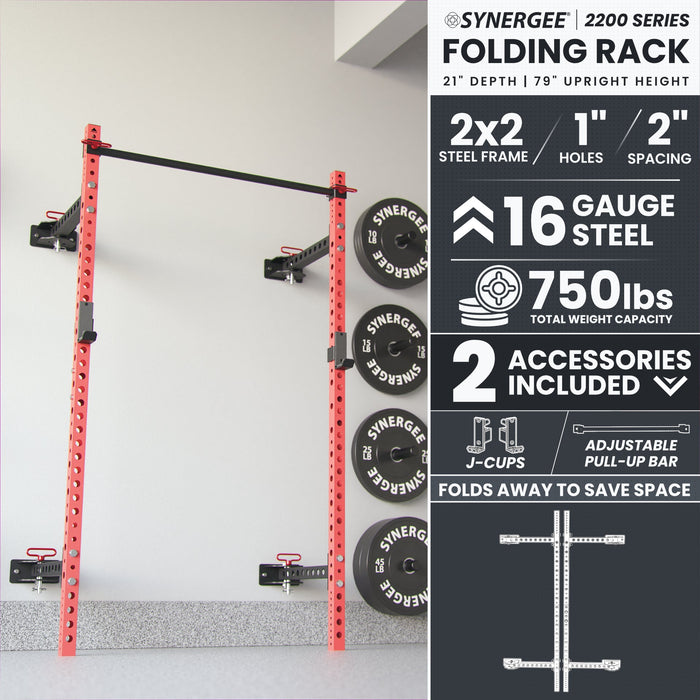 Synergee 2200 Series Folding Squat Rack - Sweatfully