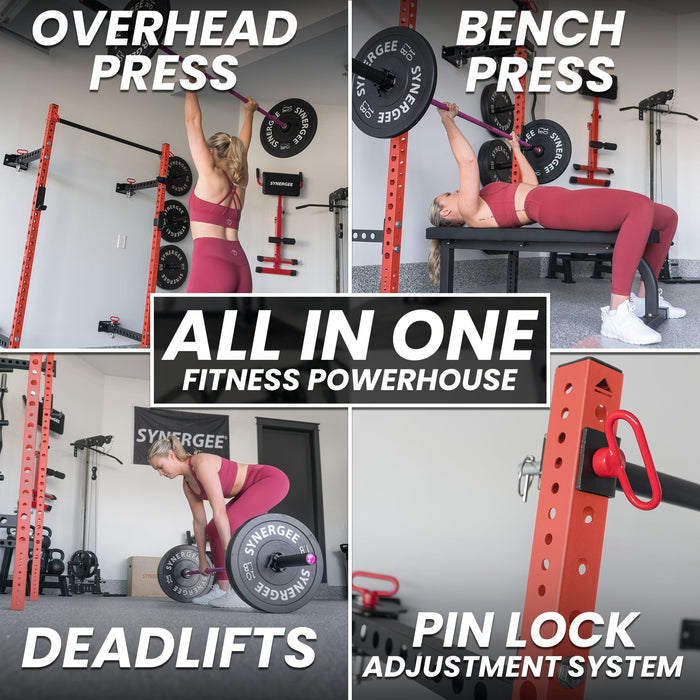 Synergee 2200 Series Folding Squat Rack - Sweatfully