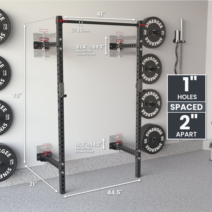 Synergee 2200 Series Folding Squat Rack - Sweatfully