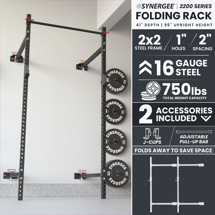 Synergee 2200 Series Folding Squat Rack - Sweatfully