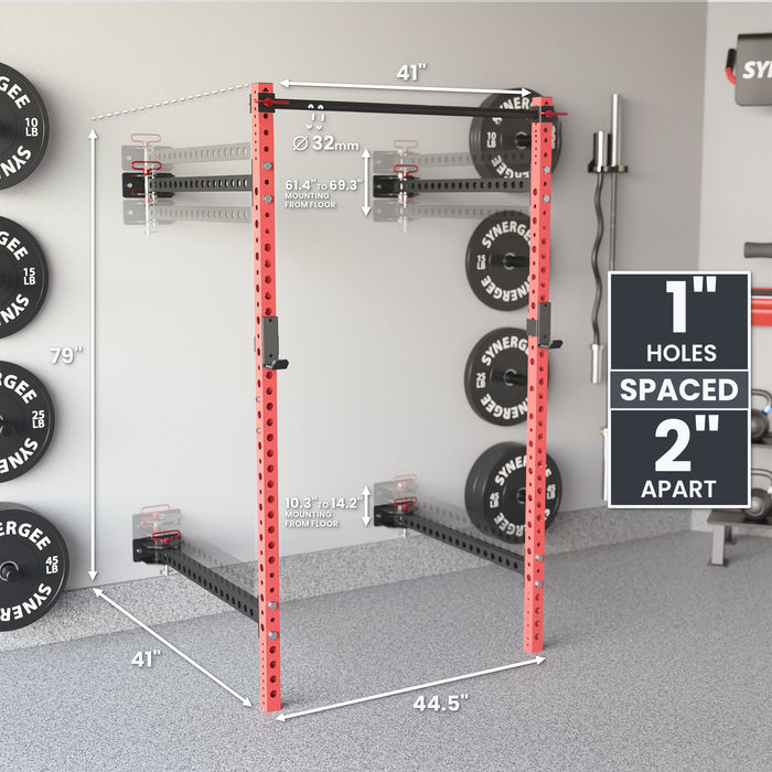 Synergee 2200 Series Folding Squat Rack - Sweatfully