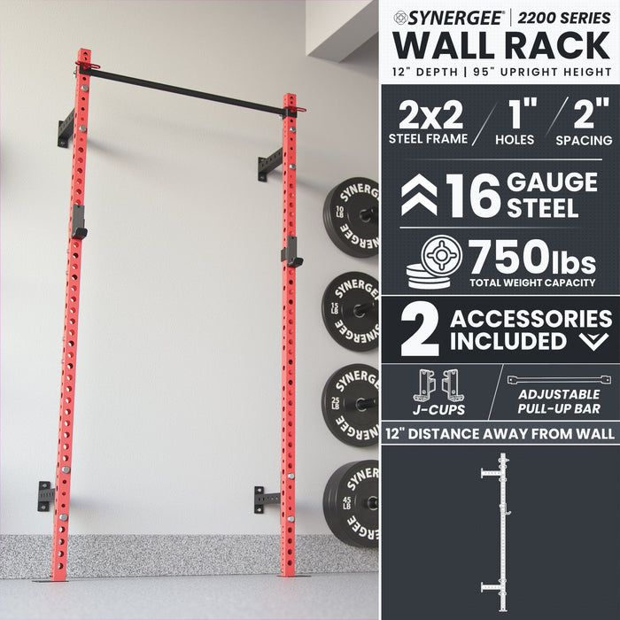 Synergee 2200 Series Wall Mounted Squat Rack - Sweatfully