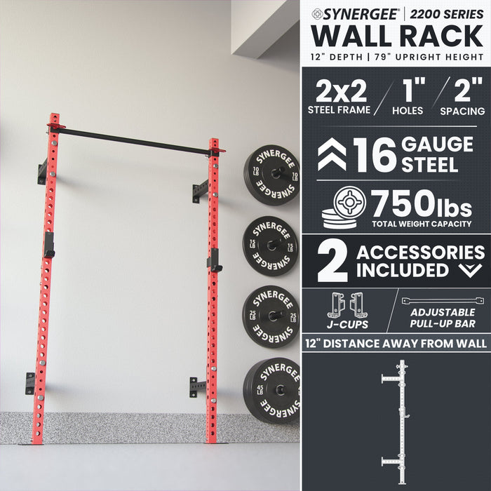 Synergee 2200 Series Wall Mounted Squat Rack - Sweatfully