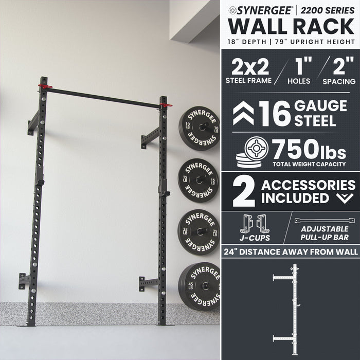 Synergee 2200 Series Wall Mounted Squat Rack - Sweatfully