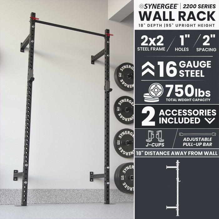 Synergee 2200 Series Wall Mounted Squat Rack - Sweatfully