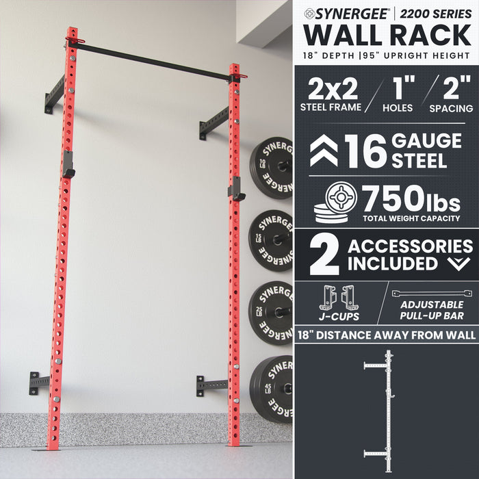 Synergee 2200 Series Wall Mounted Squat Rack - Sweatfully