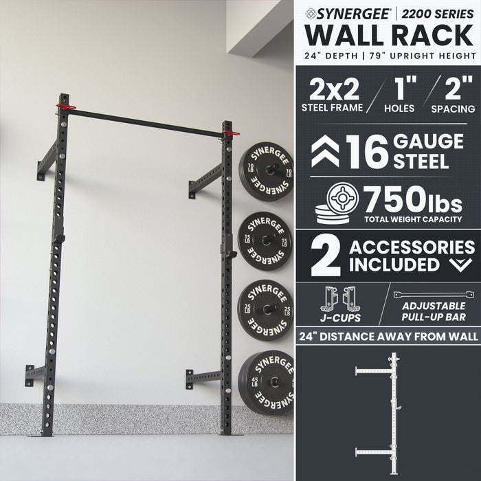 Synergee 2200 Series Wall Mounted Squat Rack - Sweatfully