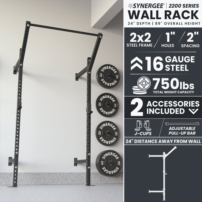 Synergee 2200 Series Wall Mounted Squat Rack - Sweatfully