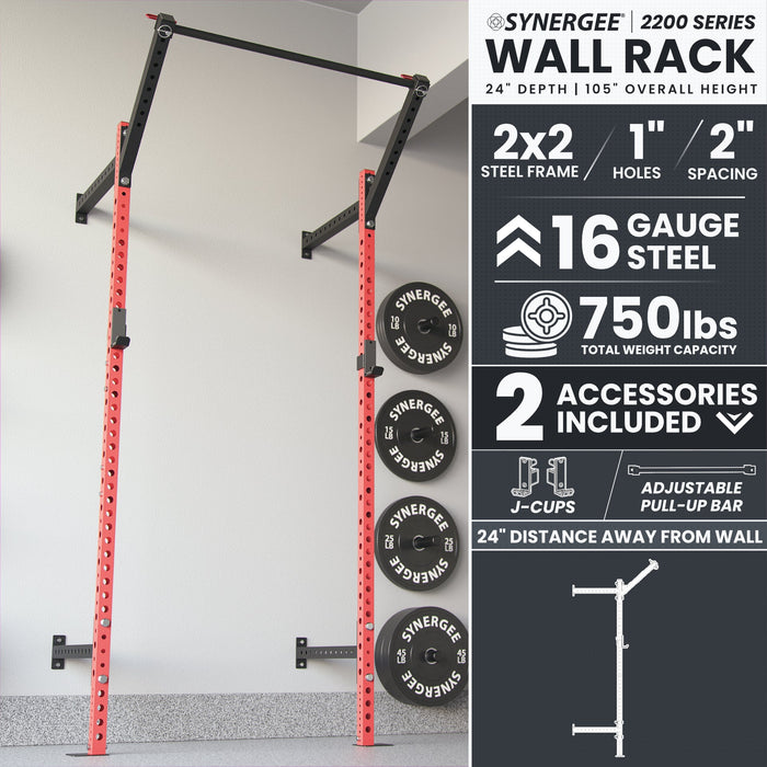 Synergee 2200 Series Wall Mounted Squat Rack - Sweatfully